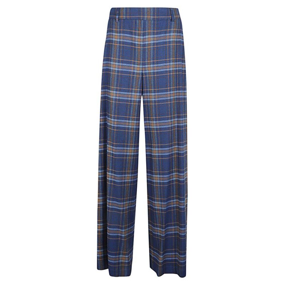 Niu Women's Wide Leg Checked Trousers